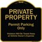 Signmission Designer Series-Private Property Permit Parking Violators Will Be Towed A, 18" x 18", BG-1818-9774 A-DES-BG-1818-9774 - alternate 1